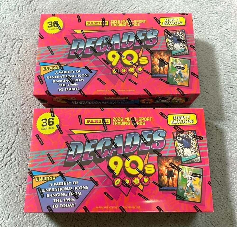 Panini Decades 90s Multi-Sport Trading Cards Debut Edition Blaster Box Lot of 2